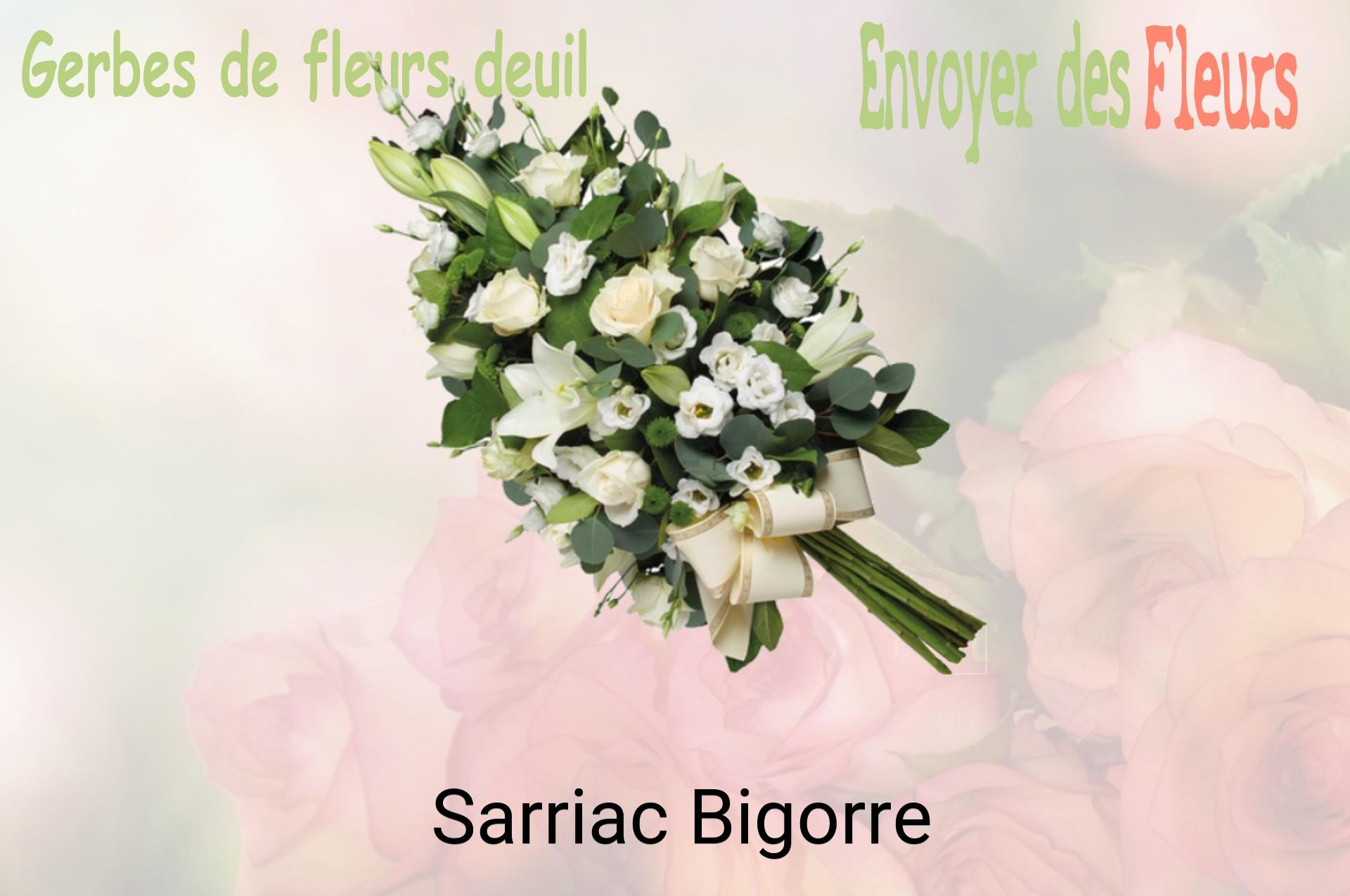 Gerbe de fleurs de deuil livrée à Sarriac-Bigorre